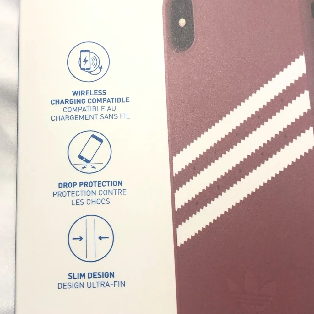 🛑CLEARANCE‼️ 🆕 Adidas iPhone case 6.5” magenta and white